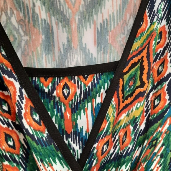 I.N. Studio Multi-Colored Women Midi Dress Size 18W - Picture 3 of 7